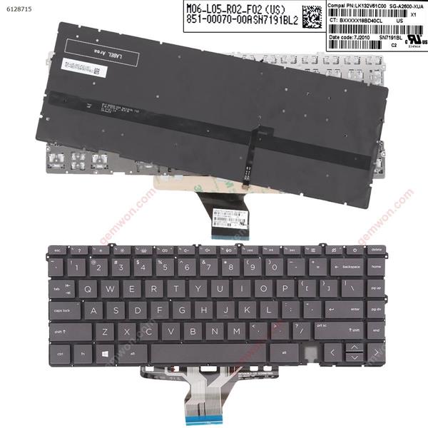 HP Spectre x360 14-EA 14-EA0023DX 14-EA0047NR 14-EA1023DX BLACK（Backlit Win8）（） US 7J2010 P/N LK132V61C00 Laptop Keyboard (Original)