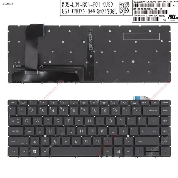HP Zbook Studio G7 BLACK  (Backlit,Without FRAME Win8) US 7J2010 P/N LK132VB1B00 Laptop Keyboard (Original)