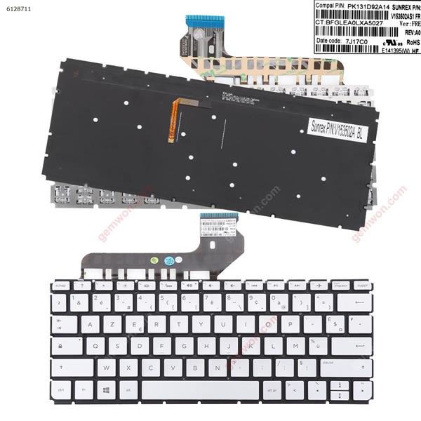 HP ENVY13-d010nr 13-D061SA 13-d007tu Silver (Backlit,Without FRAME Win8) FR 7J17C0 P/N PK131D92A14 Laptop Keyboard (Original)