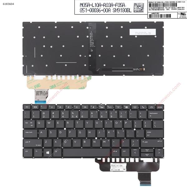 HP EliteBook x360 830 G5 x360 830 G6 BLACK（Backlit，Only fit X360 Series， Win8） US L43527-B31 P/N 6037B0153102 Laptop Keyboard (Original)