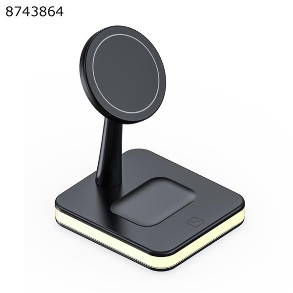 2 in 1 Magnetic Wireless Charger, 15W Fast Wireless Charging Station for iPhone 13/12,Pro,Pro Max,Mini, MagSafe Charger Stand Dock Black for Apple AirPods 3/2/Pro Mobile Phone Mounts & Stands 992