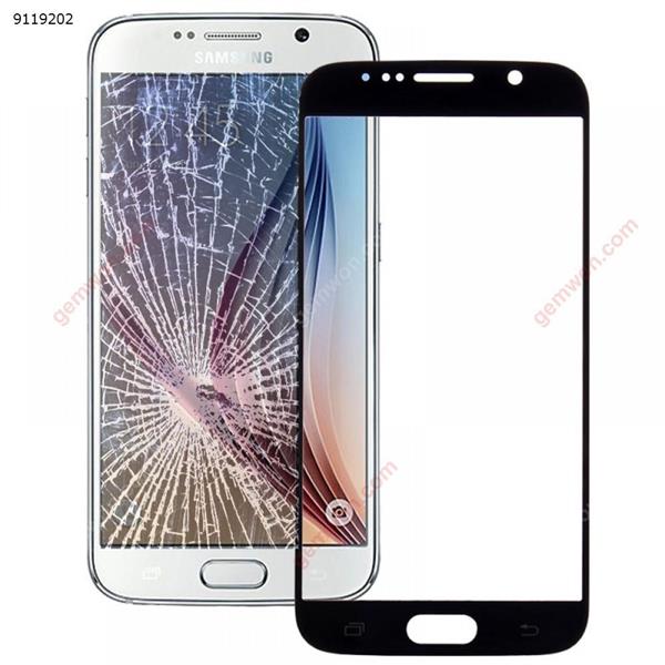 Original Front Screen Outer Glass Lens for Galaxy S6 / G920F(Black)