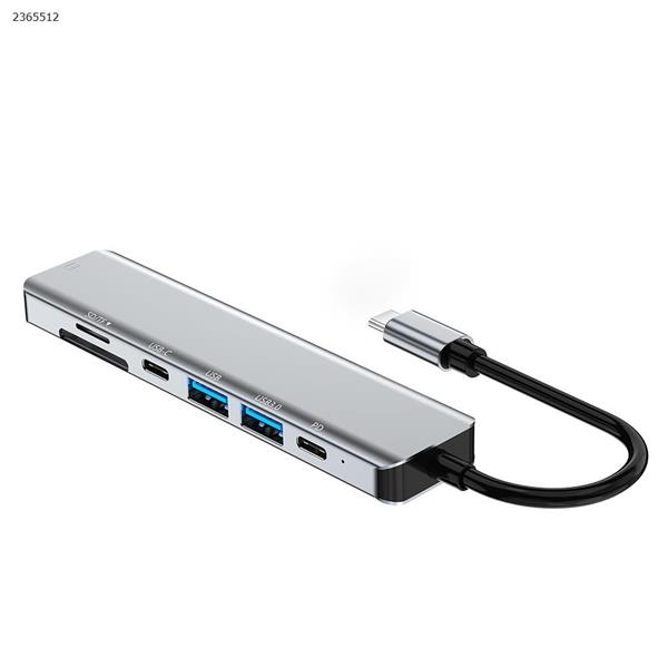 Best Type-c USB Hub 7 in 1 high-definition USB3.0 C to HDMI multifunctional docking station converter gray USB HUB BYL-2121