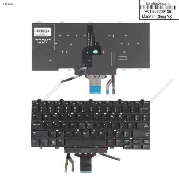 DELL E5450  E5470 E5490 E7450 E7470  BLACK (Backlit,With Point stick,For Win8) US MP-13L83USJ698   PK1313D3B00 Laptop Keyboard (OEM-A)