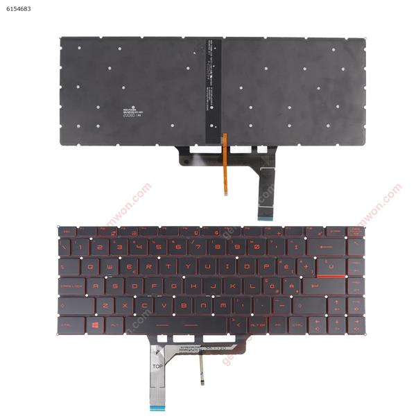  MSI GF63 GF63 8RC GF63 8RD GF63 Thin 9SC (Red Printing ,Red Backlit Win8) IT NSK-FDDBN 0E P/N 9Z。NEVBN.D0E S/N S1N3EIT282D1000L21000550 Laptop Keyboard (Original)