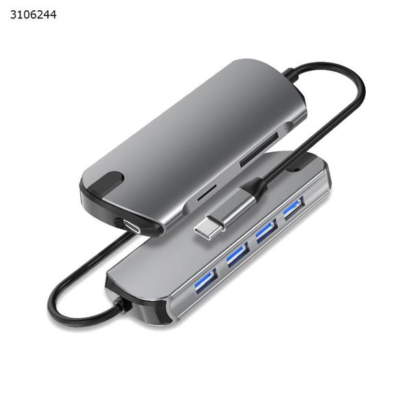 Best Type-C 7 in 1 USB C HUB HDMI USB3.0*4 PD Charger SD &TF card reader docking station