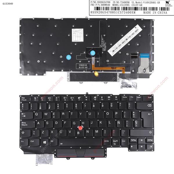 Lenovo IBM ThinkPad X1 Carbon Gen 5 2017 BLACK With Point stick（Backlit）Win8 OEM SP CS13T85 CS13T-GR V149120AK1 GR P/N SN20G54708 00HW849 Laptop Keyboard ()