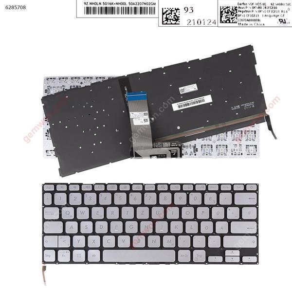 ASUS X415 SILVER （Backlit Win8） GR NSK-W25 0G P/N 0KNB0-282FGE00 0KNI-CF1GE13 Laptop Keyboard (Original)