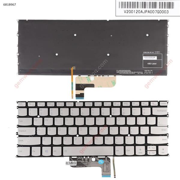 Lenovo IdeaPad Yoga 9 14ITL5 9-14ITL5  SILVER ( Backlit Win8) US V200120AJPA007G0007 Laptop Keyboard (Original)
