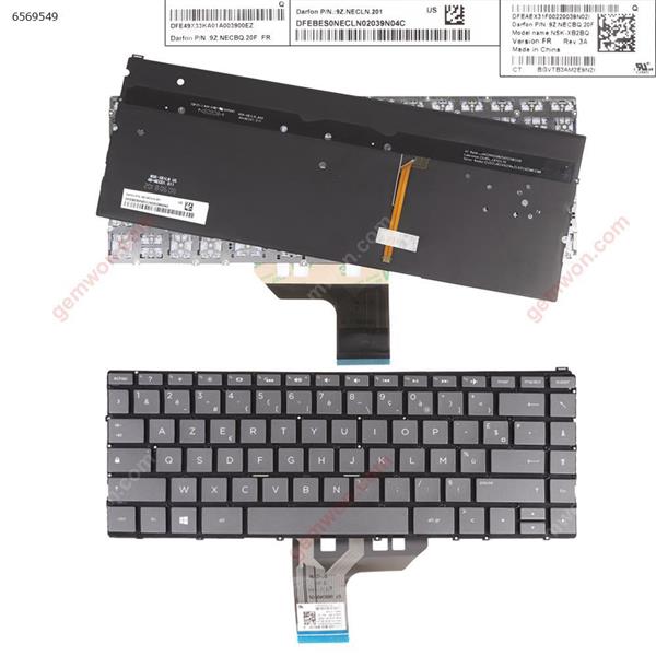 HP Spectre x360 13-W010CA 13-W013DX 13-W020CA 13-W023DX  (Backlit,Without FRAME,WIN8)  FR NSK-XB2BQ P/N 9Z.NECBQ.20F Laptop Keyboard (Original)