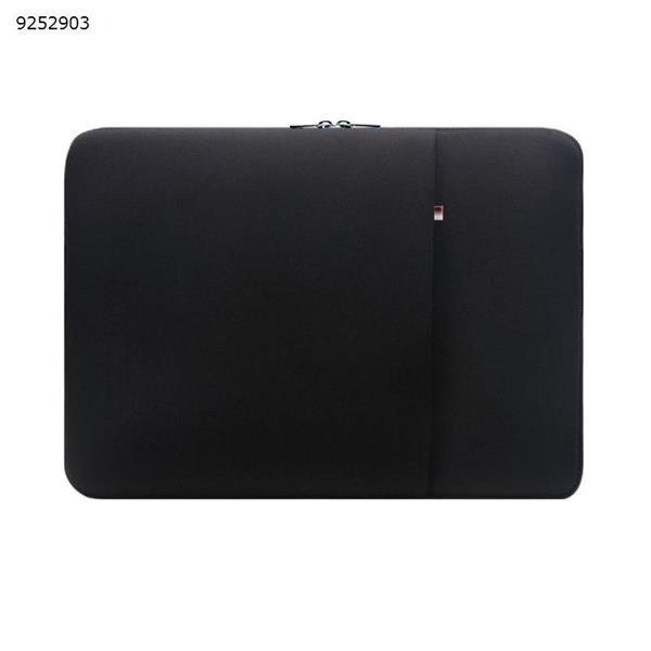 Laptop 15.6 inch protective sleeve zipper inner bag with outer sandwich neoprene rubber black custom Case 15.6