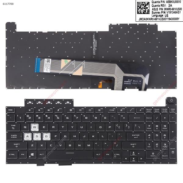 ASUS FX506 FX506U BLACK(Backlit,win8) US AEBKXU00010 V191346AS1 Laptop Keyboard (Original)
