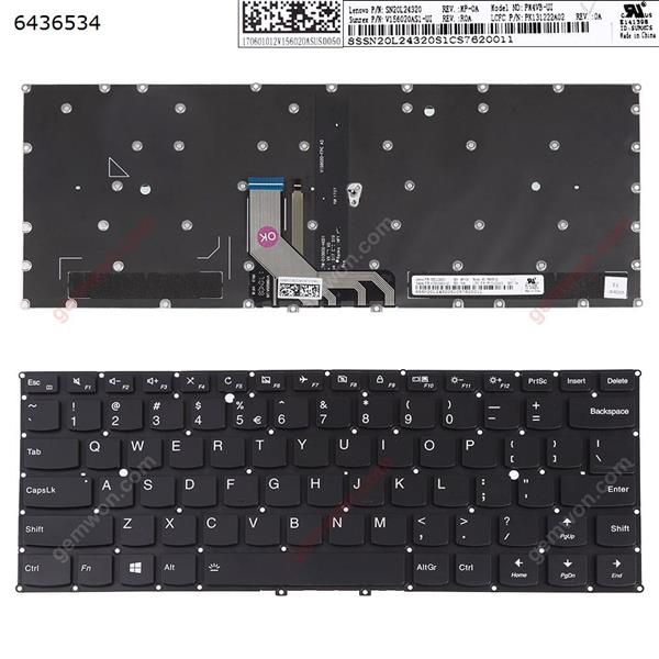 Lenovo Yoga 910-13IKB YOGA 5 Pro BLACK(Backlit,Without FRAME,For Win8) US SN20L24310 Laptop Keyboard (A)