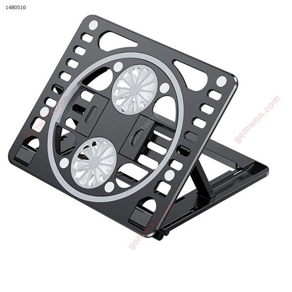 Laptop radiator tablet notebook radiator bracket base with fan ABS+silicone black Other S17