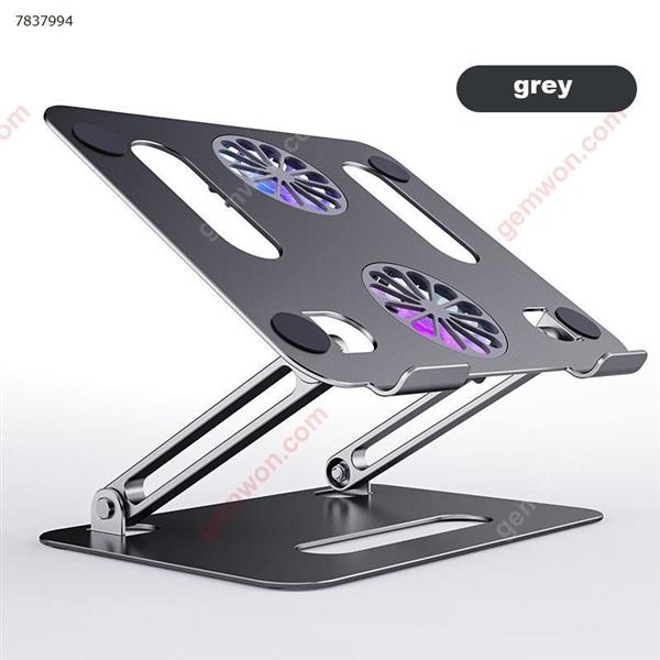 Folding Double Layer Storage Aluminum Alloy Cooling Laptop Stand Tablet Computer Stand Gray + Data Cable Other P43F