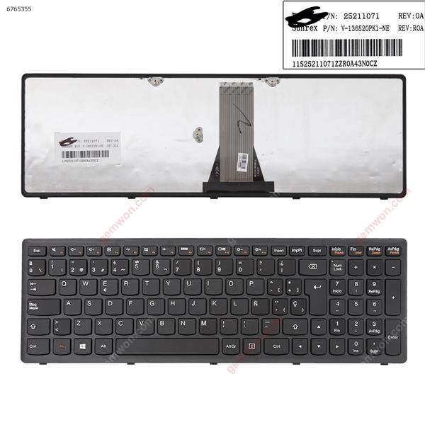 LENOVO G500S S500 flex 15 BLACK FRAME BLACK  (For Win8) SP 25211071  V-136520PK1-NE 9Z.NAFSQ.F0S BMFSQ 0S Laptop Keyboard ( )