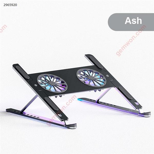 Folding Storage Aluminum Alloy Notebook Cooling Bracket Tablet Computer Bracket Gray + Data Cable Other P11F