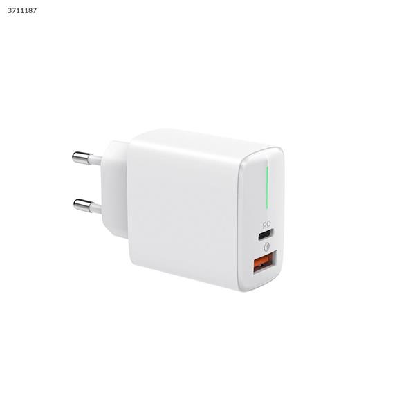 PD20W A+C charger suitable for iphone12 charging head Apple tablet Huawei Xiaomi 18W fast charging head mobile phone charger European white Charger & Data Cable GC08 A+C