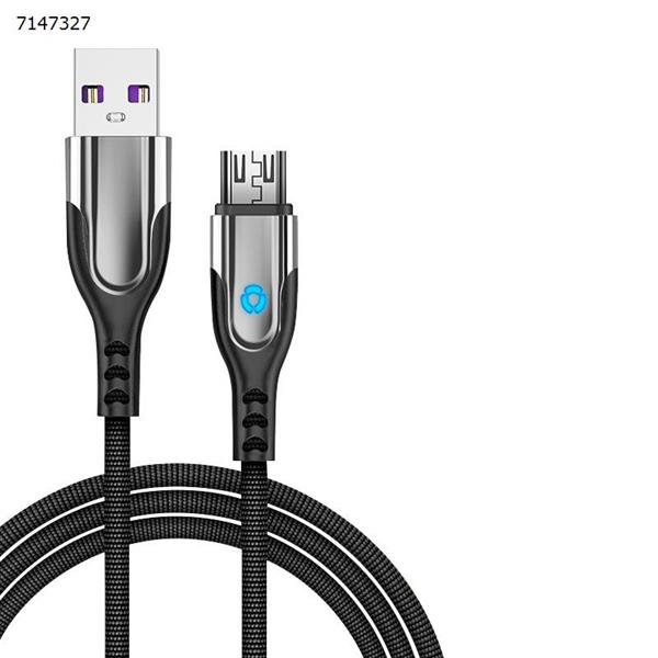 Deformation light emitting zinc alloy data cable suitable for Android phone with micro interface black Charger & Data Cable ZL-XHJ07