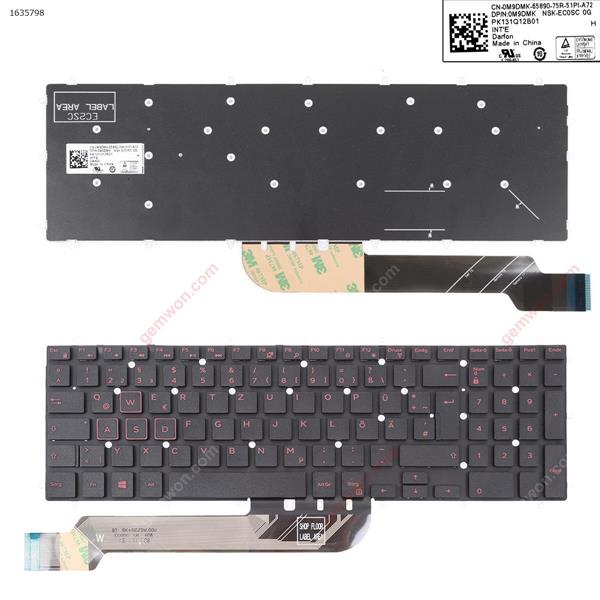 DELL Inspiron Gaming 15-7566 BLACK(Red Printing,Win8)  GR NSK-EC0SC 0A P/N 0M9DMK Laptop Keyboard (OEM-A)