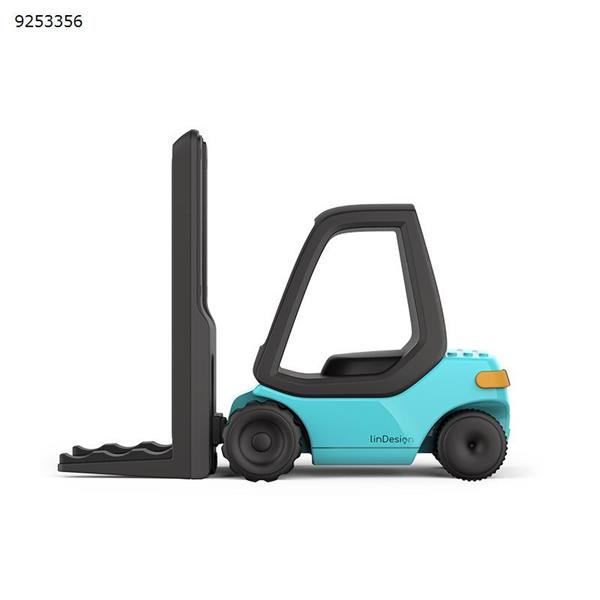 Small forklift mobile phone 10W wireless charging desktop creative magnetic fast charging forklift mobile phone bracket blue Mobile Phone Mounts & Stands CC01