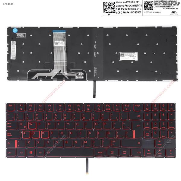 Lenovo Legion Y520 Y520-15IKB R720 R720-15IKB BLACK(Red Backlit,Red Printing,Win8) LA V160420FS1-US SN20M27556 Laptop Keyboard (OEM-B)