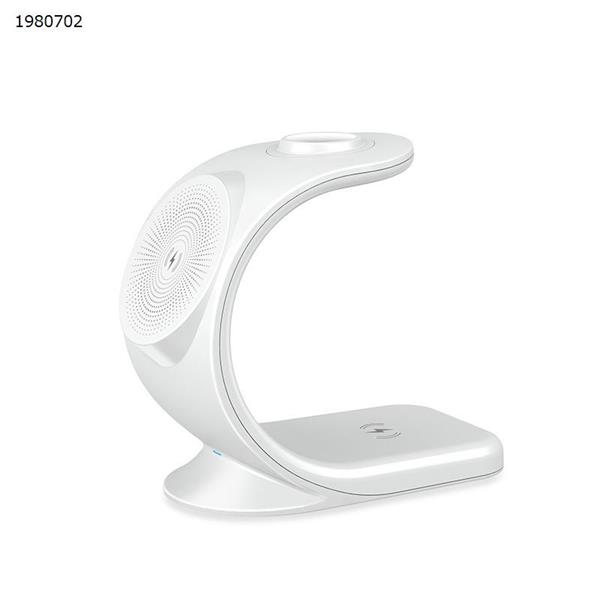Suitable for Apple 13 Pro max MagSafe magnetic wireless charger three-in-one mobile phone headset watch creative bracket white Mobile Phone Mounts & Stands OJD-83