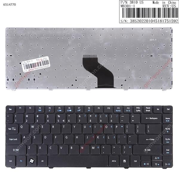 ACER Aspire 4741G 4745; Emachine D640 BLACK(Compatible with 3810T)OEM US 3810 MB301-001 Laptop Keyboard (OEM-B)