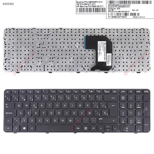 HP Pavillion G7-2000 BLACK FRAME BLACK SP R39 P/N AER39P01210 2B-04910Q121 Laptop Keyboard (OEM-B)