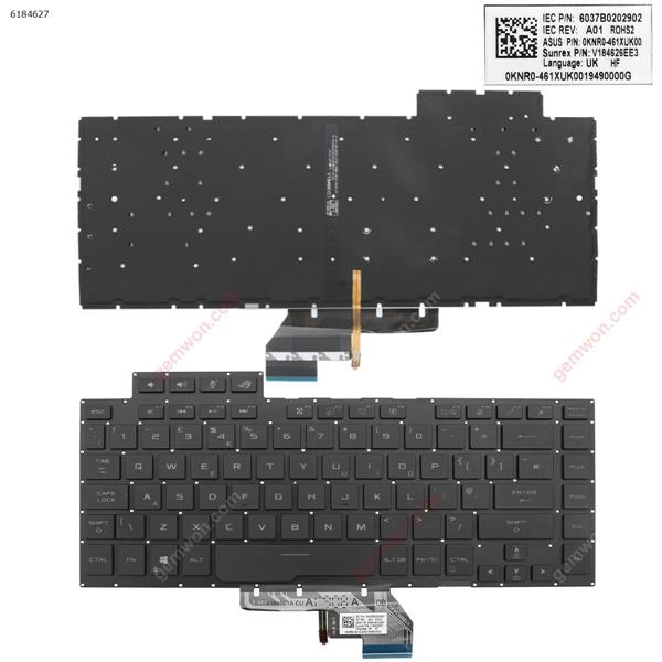 Asus ROG GX502 GX502GW GX502GV GX502LWS GX502LXS BLACK (Backlit win8) UK P/N:6037B0202902 0KNR0 461XUK00 V184626EE3 461XUK0020040000K Laptop Keyboard (Original)