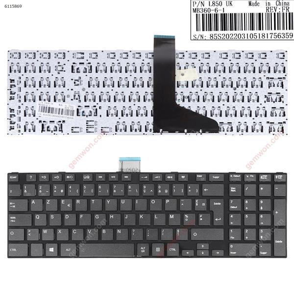 TOSHIBA L850 GLOSSY FRAME BLACK OEM （Without Foil Win8） FR N/A Laptop Keyboard (OEM-B)