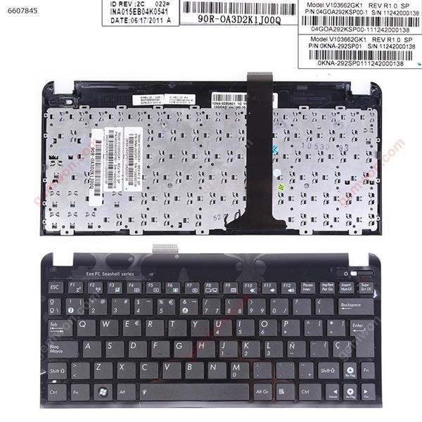 ASUS 1015BX BLACK COVER +BLACK KEYBOARD SP V103662GK1 P/N 0KNA-292SP01 Laptop Keyboard (OEM-B)