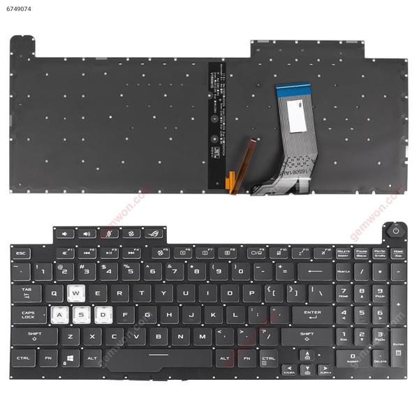 Asus G731GT G731GU BLACK (  Full Colorful Backlit ,Without FRAME,WIN8)  US V185062DS2-V185062DS1-US 0KN1-914US11 0KNR0-661JUS00 Laptop Keyboard (Original)
