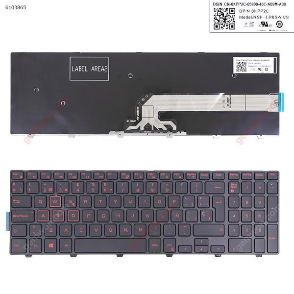 DELL Inspiron Gaming 15-7559 BLACK FRAME BLACK (Red Printing,Win8) SP NSK-LROBCOS  NSK-LR0SW Laptop Keyboard (A+)