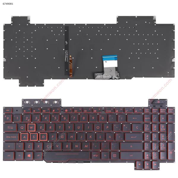 ASUS FX505/FX504/FX705/FX80 BLACK (Red side,Backlit,WIN8,without FRAME)  SP V170746GE1 AEBKLP03010 Laptop Keyboard (Original)