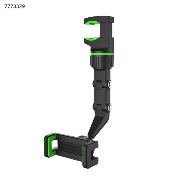 Multifunctional Rearview Mirror Phone Holder, 360° Adjustable Clip Lazy Mount Stand compatible with iPhone 12/11, Universal Rotating Car Stand and GPS Navigation Bracket Suitable for Most Mobile Phones (Green) Mobile Phone Mounts & Stands R001