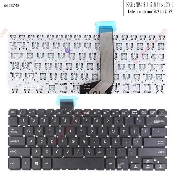 ASUS X405 BLACK(For Win8)  US N/A Laptop Keyboard (OEM-B)
