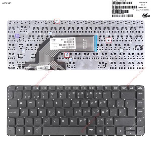 HP PROBOOK 440 G0 440 G1 445 G1 440 G2 445 G2 430 G2 BLACK(without FRAME,without foil,For Win8) SP SN7138 P/N PK131594A18 Laptop Keyboard (OEM-B)