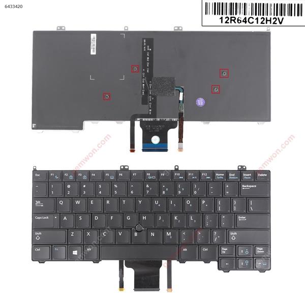DELL Latitude E7440 E7420 E7240 BLACK (With Point stick,Backlit For Win8) US 1812X13 Laptop Keyboard (A+)