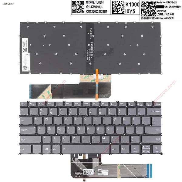 Lenovo Yoga Slim 7-14ARE05 ThinkBook 14 G2 ARE GRAY（(Backlit ,  Win8 ) US PR4SB-US P/N SN20W85344 LCM19J13USJ686 Laptop Keyboard (Original)
