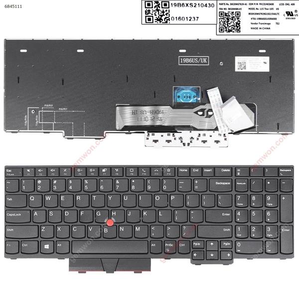 Lenovo ThinkPad T15g Gen 1/ L15  BLACK（Win8 ) US L15THOR-105 US P/N PK131H63A00 Laptop Keyboard (Original)