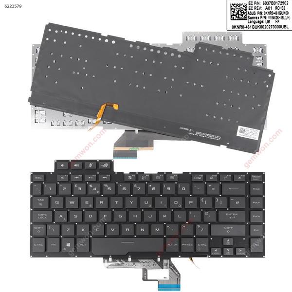 ASUS ROG ZEPHYRUS GU502 GU502G GU502GU GU502GV BLACK ( Full Colorful Backlit win8) UK V184626HE1 6037B0172902 0KNR0-461GUK00 Laptop Keyboard (Original)