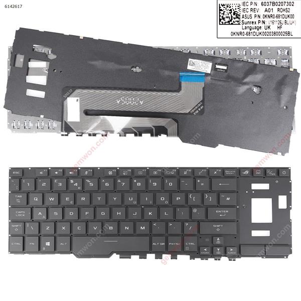ASUS ？（Compatible with ASUS ROG GX501V GX501 GX501VI GX501VS GX531 GM531 BLACK（With Backlit Board,Win8） UK V161126JE1 6037B0207302 0KNR0-681DUK00 Laptop Keyboard (Original)
