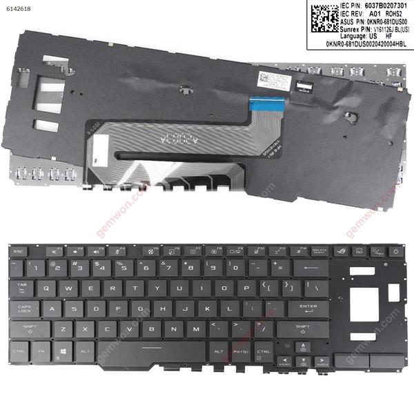ASUS ？（Compatible with ROG GX501V GX501 GX501VI GX501VS GX531 GM531 BLACK（With Backlit Board,Win8） US V161126JBL 6037B0207301 0KNR0-681DUS00 Laptop Keyboard (Original)