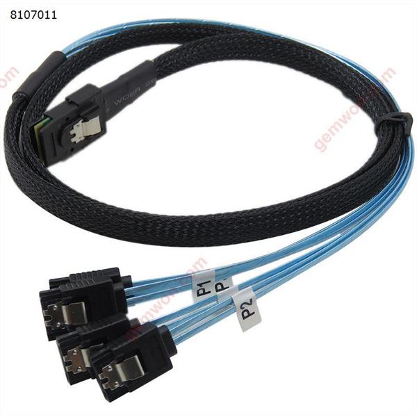 New 1m Mini SAS 36P SFF-8087 to 4 X SATA 7Pin HD Splitter Breakout Blue Cable Other Cable N/A