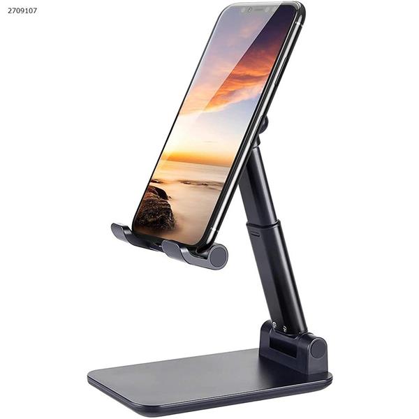 Adjustable Phone Stand for Desk, Foldable Portable Tablet Cell Phone Holder Charging Dock Cellphone Holder Office, Angle Height Sturdy Cell Phone Stand Compatible with iPhone 11 Pro/XS/XS Max/XR, iPad Mini,Tablets (Black) Mobile Phone Mounts & Stands T9-2