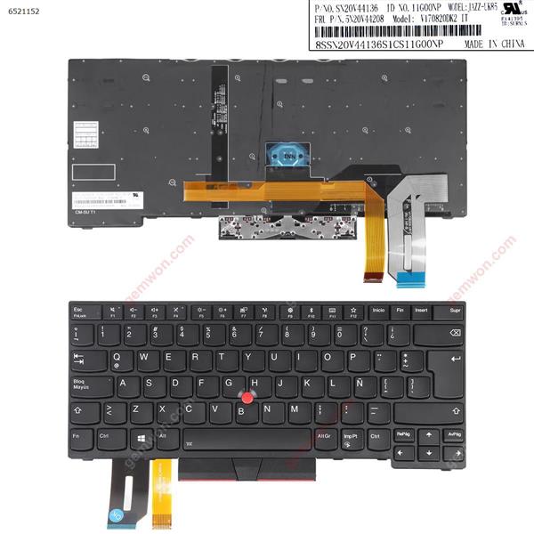 IBM Lenovo E480 L480 T480S  Black (Backlit,With Point stick,Win8 )OEM LA JAZZ-UK85 V170820DK2-IT P/N SN20V44136 5N20V44208 Laptop Keyboard ()
