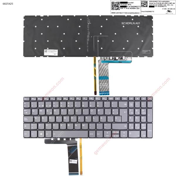 Lenovo IdeaPad 720s-15isk 720s-15ikb v330-15ikb v330-15isk GRAY（Backlit win8） SP PC5CB-SPA P/N 9Z.NDRBN.C0S SN20M62773 Laptop Keyboard (Original) 