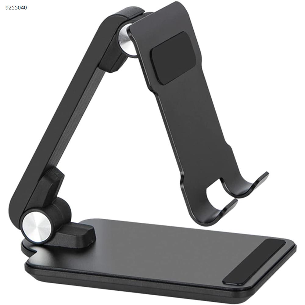 Phone Stand for Desk, Aluminum Phone Holder, Lazy Desktop Stand, Lifting Folding Desktop Phone Stand Compatible with 4-12.9 inch Tablet PC and 4-7.9 inch Phone（Black） Mobile Phone Mounts & Stands TM06
