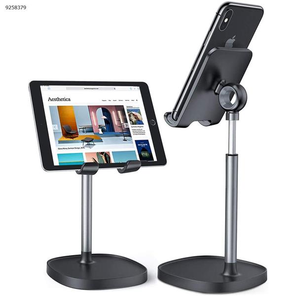 Cell Phone Stand, Height Angle Adjustable Phone Holder for Desk Tablet Stand Compatible with iPhone 13/12/11 Pro, Samsung Galaxy S10/S9/S8/S7/Note10, iPad,Google Pixel,Kindle (Black) Mobile Phone Mounts & Stands E733